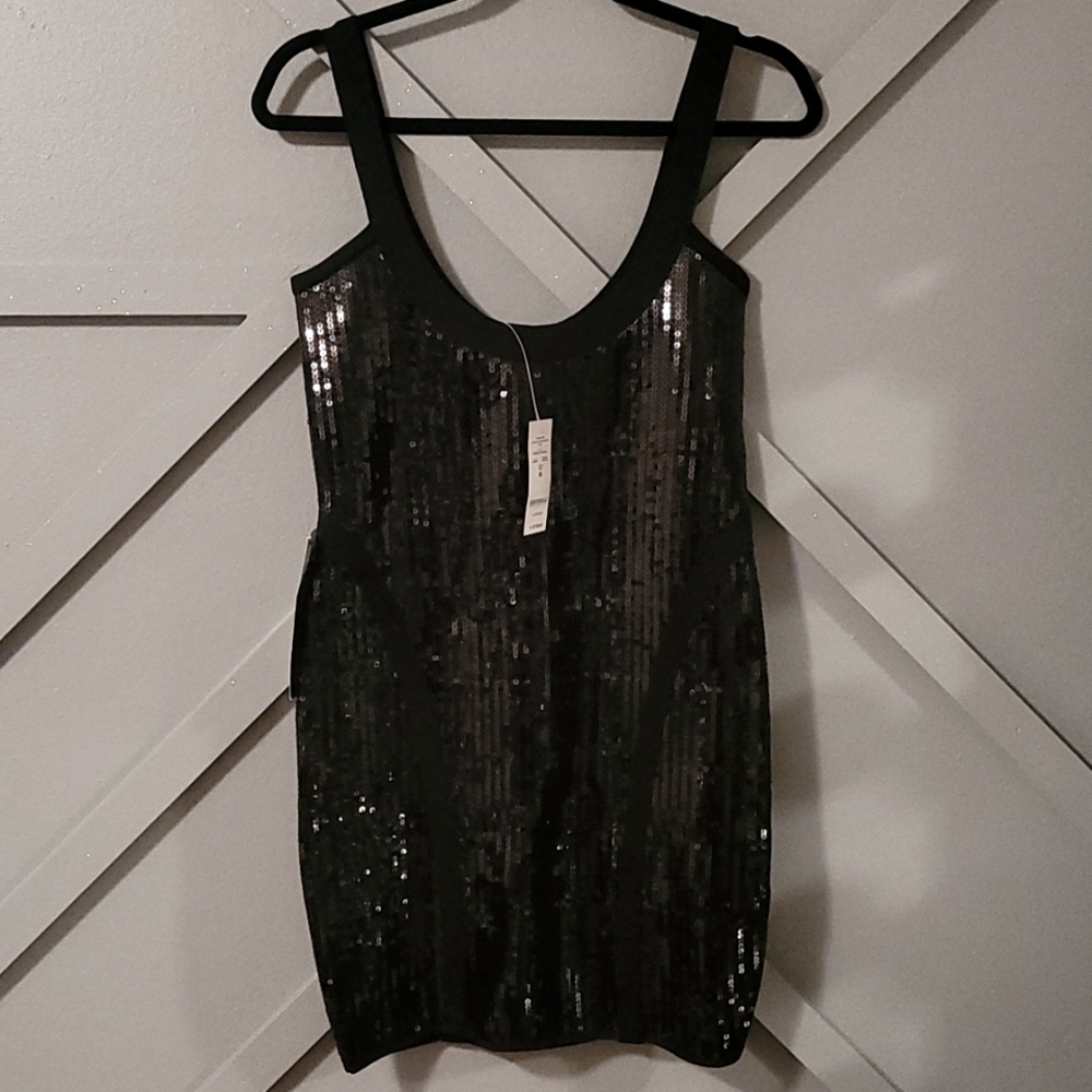 Bebe Black Sequin Dress